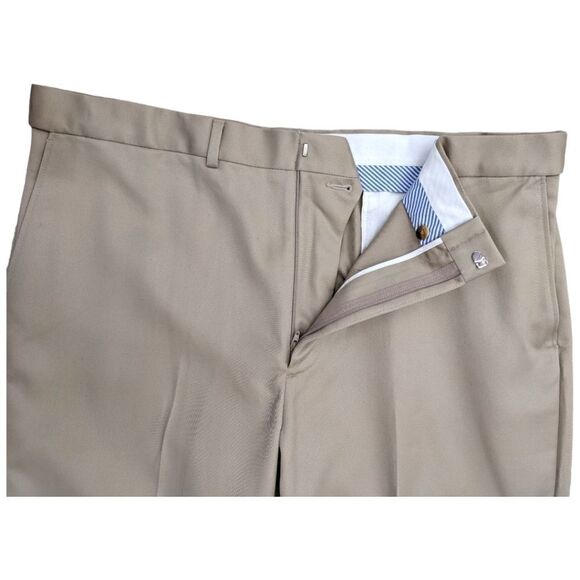 Lands' End Plain Front Traditional Fit Khaki Pants 100% Cotton Men's Size 40 NWT - Picture 4 of 7